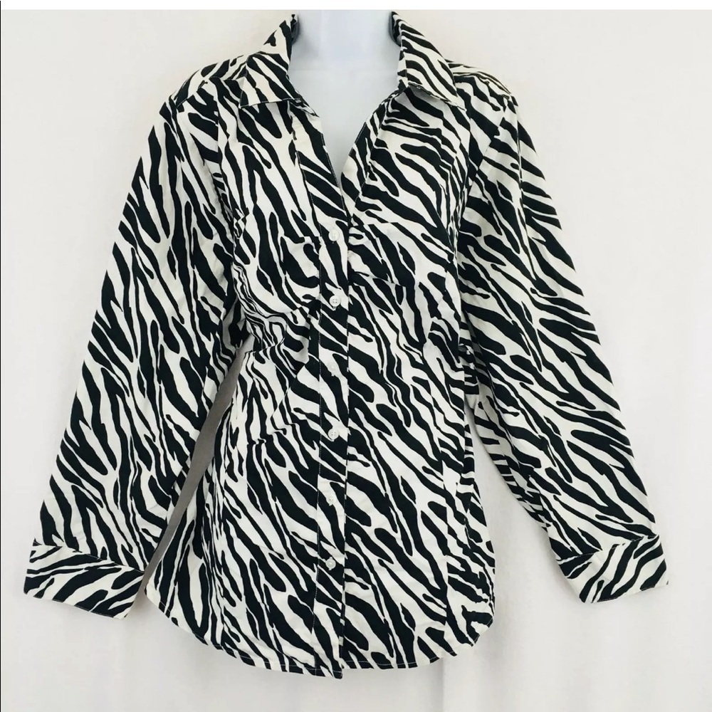 Lane Bryant Plus Size 26 Zebra Print Shirt